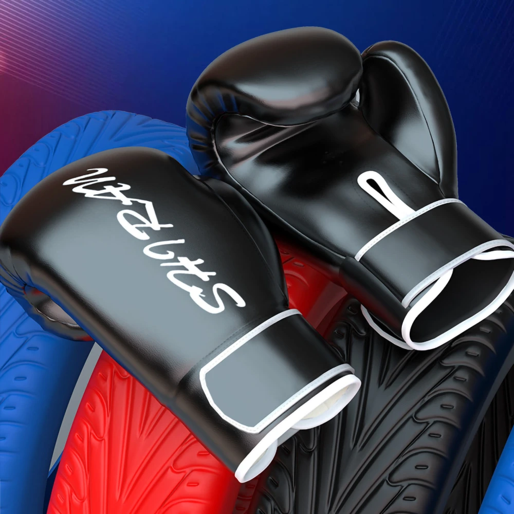 Boxing Gloves for Sanda Training Thai Fighting Boxing Gloves for Children Adult Professional Sandbag Gloves 10oz Adult Dark Black