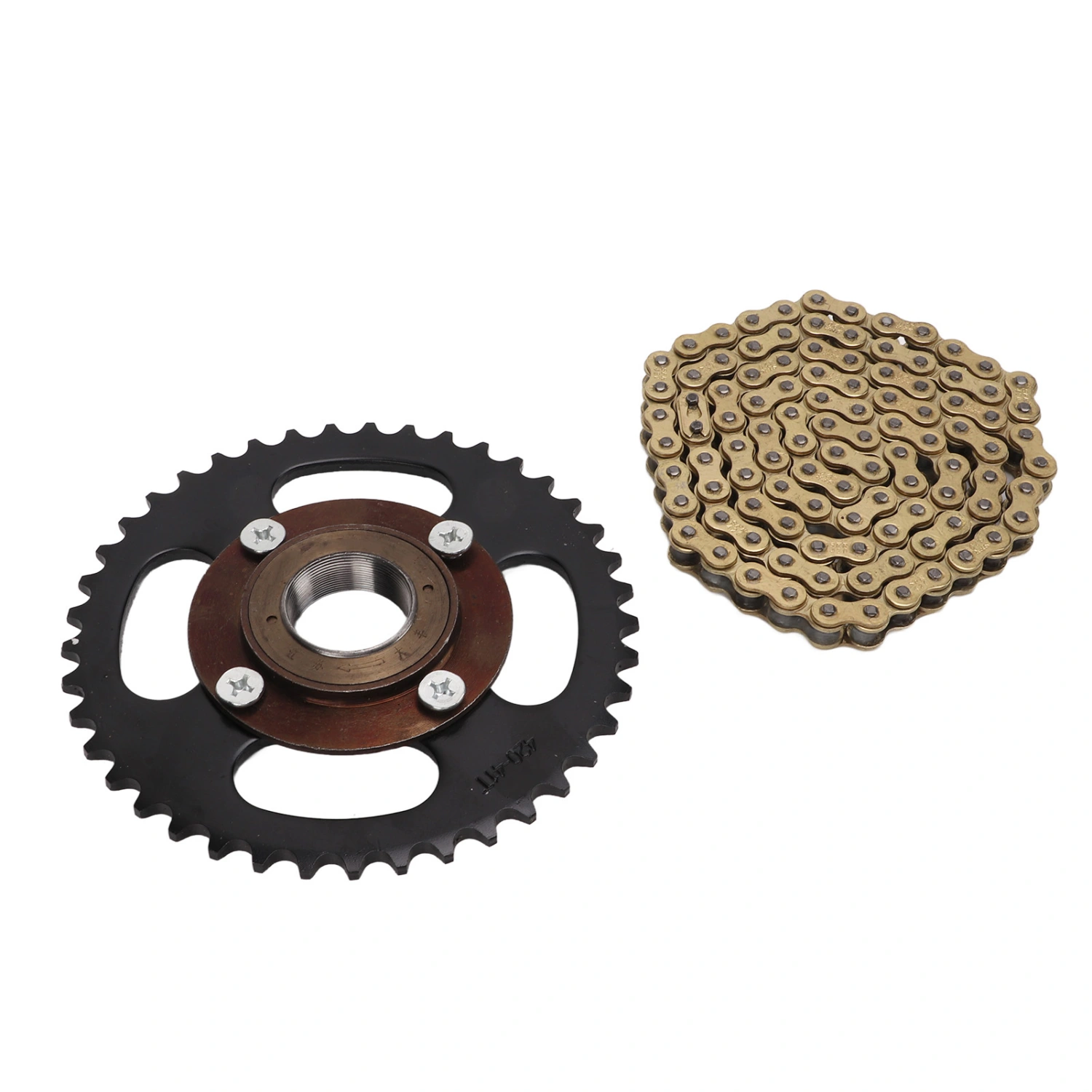 BuyWeek Chain Sprocket Corrosion Resistant 420 41T Sprocket 420 104 Chains Kit for Modifying Karts ATVs Mini Motorcycles