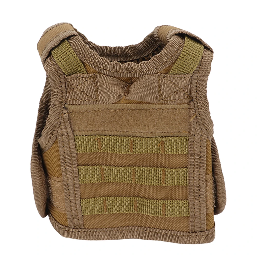 Beer Vests Mini Beverage Vests Holder with Adjustable Shoulder Straps for Cans Bottles Khaki