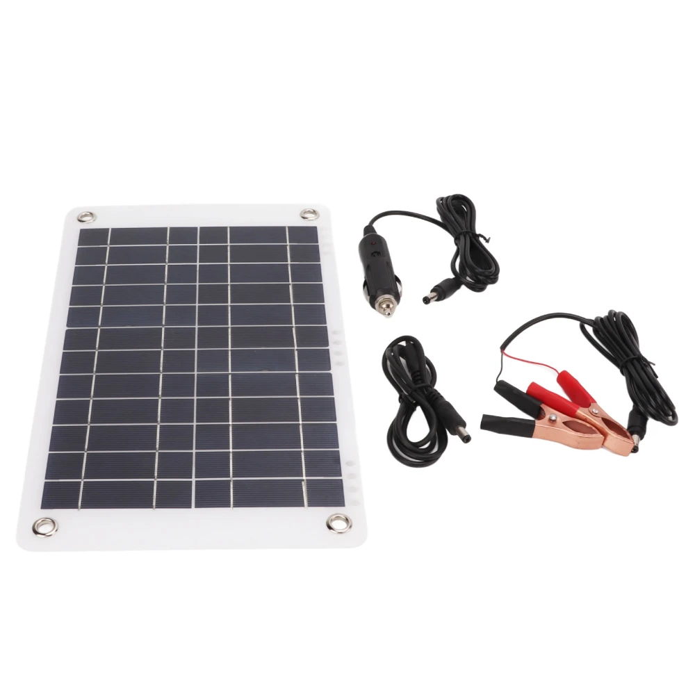 Solar Panel 12V 8.5W Monocrystalline Silicon Semi Flexible with Clip Solar Battery Charger for Outdoor