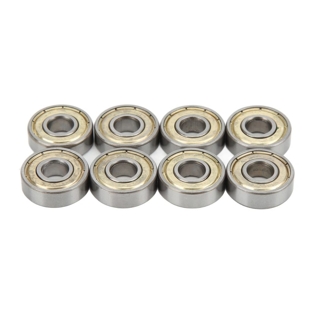 BuyWeek 8Pcs 608ZZ Ball Bearing ABEC 11 Carbon Steel Sealed Skateboard Bearings 8x22x7mm for Roller Skates Dance Boards