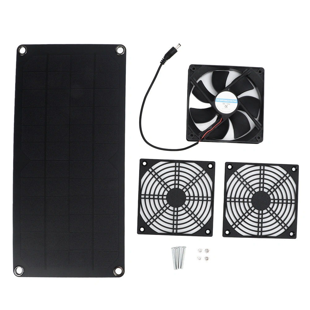 10W Outdoor Solar Exhaust Fan Mini Ventilator Solar Panel Powered Fan for Dog Chicken House