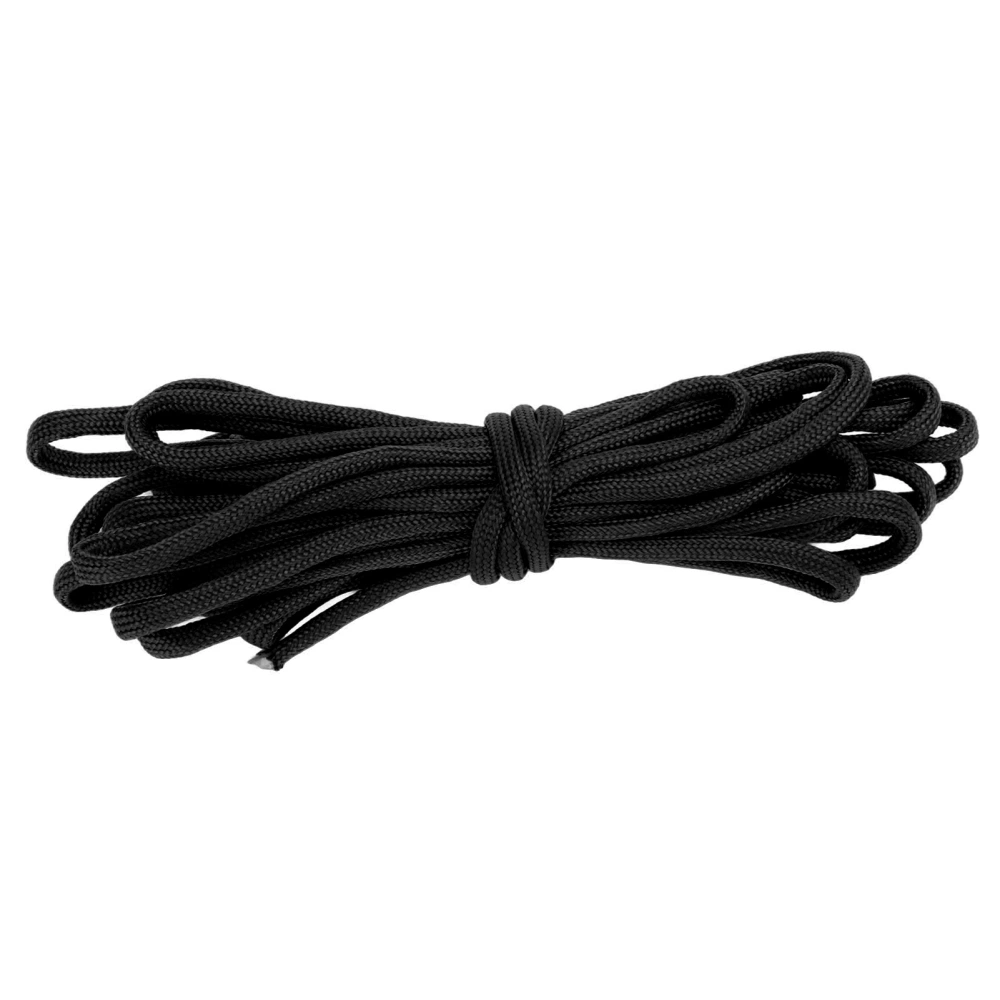 5 Meters 9 Cores Safety Rope Polyester Parachute Cord Camping Rope for Outdoor Survival Hiking Black