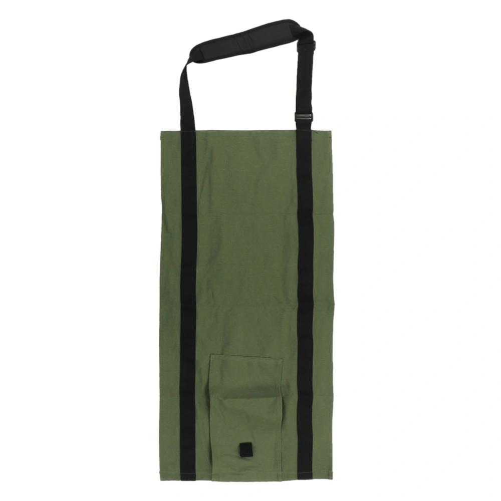 Firewood Carrying Bag Good Fixation Balance Easy to Load Unload Green Log Tote Bag for Home Camping Outdoor