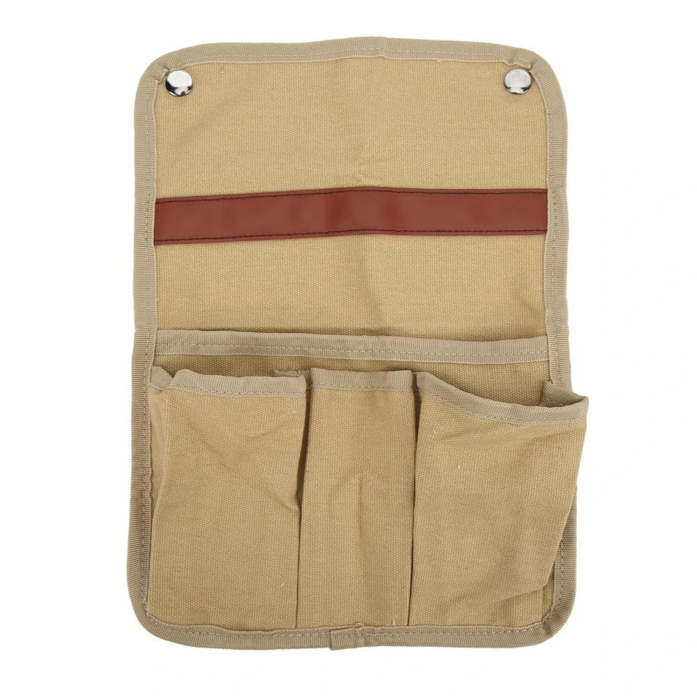 Camping Chair Armrest Storage Bag Side Multifunctional Portable Beach Chair Hanging Storage Bag for Outdoor Beach Khaki