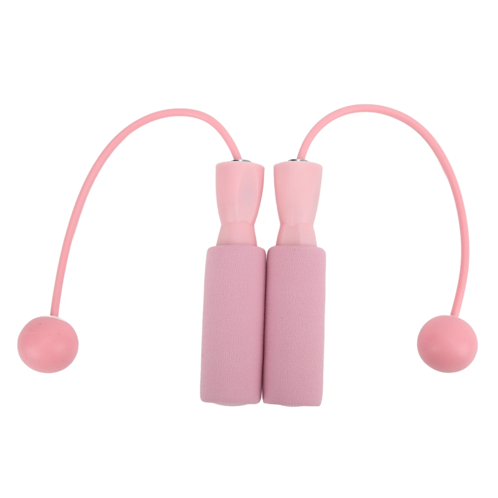 1 Pair Jumping Rope Adjustable Cordless Skipping Rope with Double Ball Bearings for Men Women and Children Pink