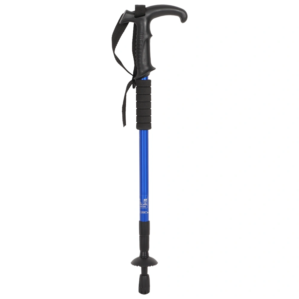 Hiking Pole Shock Resistant Ultralight 3 Sections Walking Stick with Adjustable Height