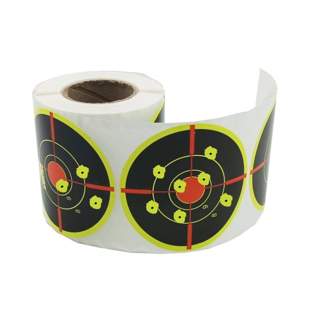 1 Roll 3 Inch 200Pcs Shooting Aim Pasters Round Self Adhesive Shooting Aim Labels Stickers