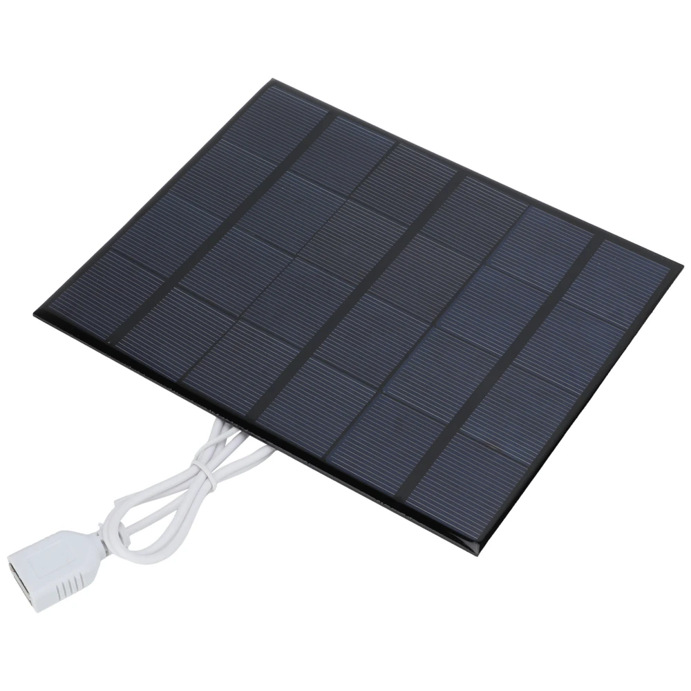 BuyWeek Mini Solar Panel Polysilicon Efficient Energy Saving USB Solar Charger for Phone Power Bank RV Outdoor Farming 3.5W 6V