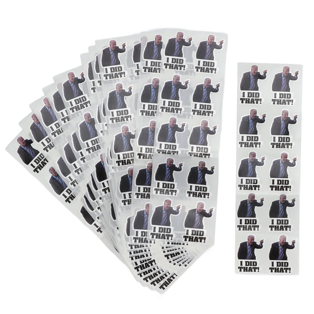 BuyWeek 100Pcs American President Sticker PVC Popular Funny Car Decals for Laptops Petrol Pumps Window