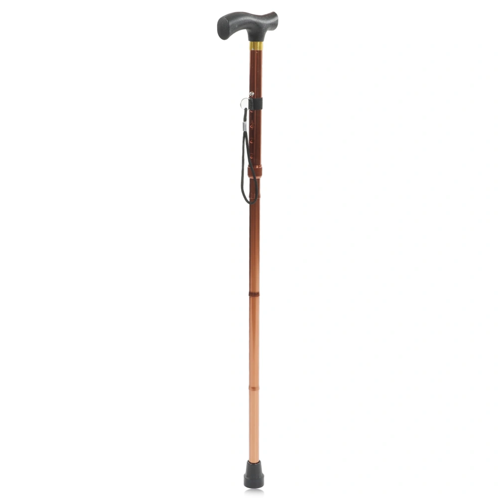 Walking Stick Slip Resistance 4 Sections Aluminium Alloy Adjustable Walking Cane for Elderly People Mountaineer