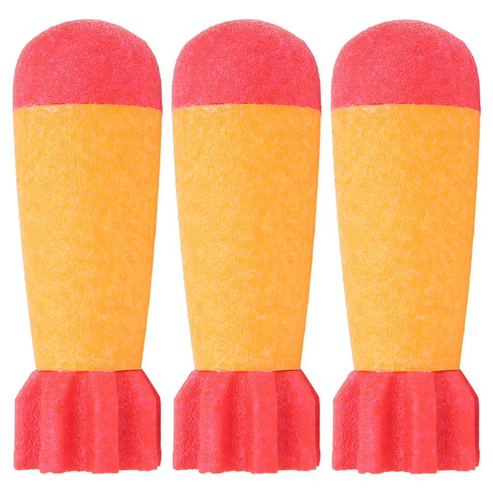 3pcs EVA Hollow Foam Dart Shooting Ball Soft Foam Rocket Ball Shooting Game for Boys and Girls