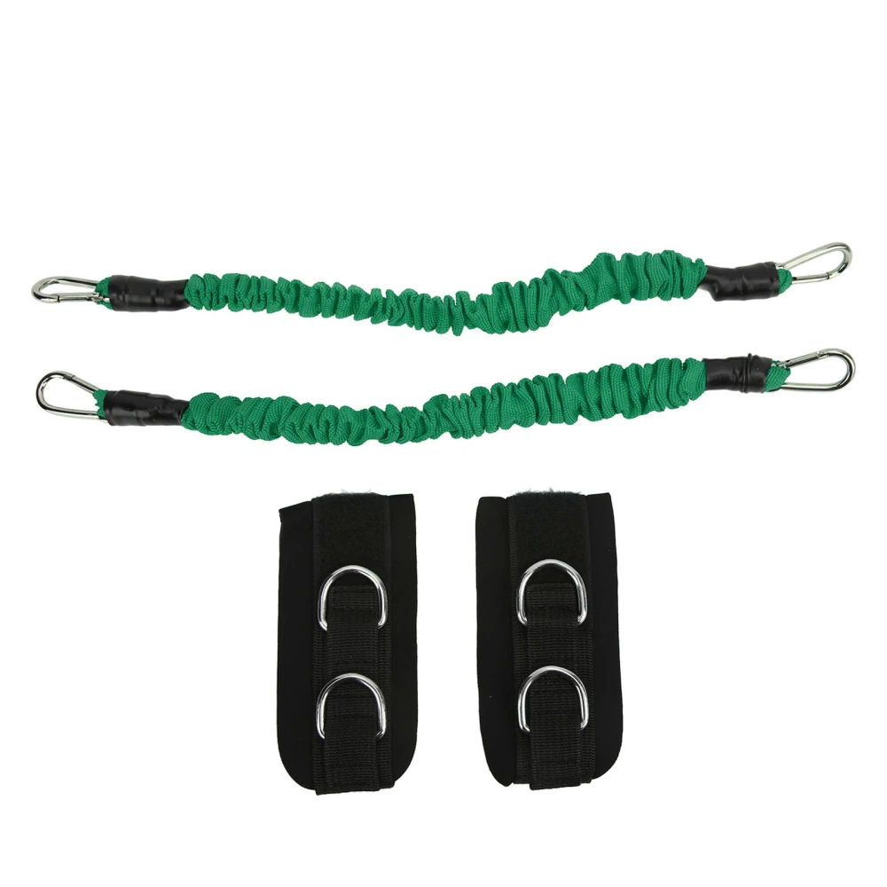 2Pcs Fitness Ankle Straps High Elasticity Durable Increase Muscle Strength Improve Leaping Ability Cable Ankle Strap Green 25 Pounds