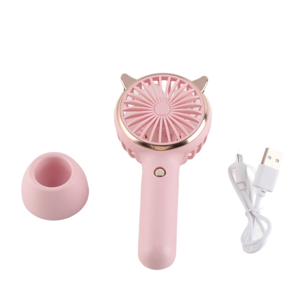 Handheld Fan Portable Rechargeable Quiet Mini Fan Desk Fan with Base Colorful Light for Summer Indoor Outdoor Activities