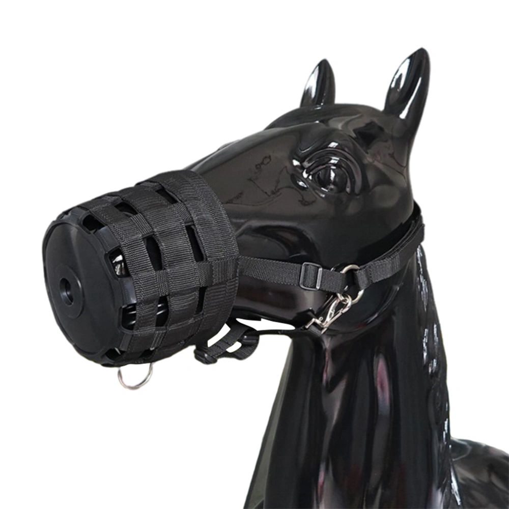 Horse Grazing Muzzle Comfort Lined Heavy Duty Waffle Nylon Equestrian Equipment with Hook and Loop Fastener Halter