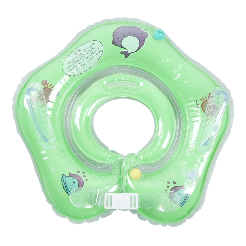 BuyWeek Newborn Swimming Ring Safe Adjustable Dolphin Inflatable Swimming Ring for Newborn and Baby Green