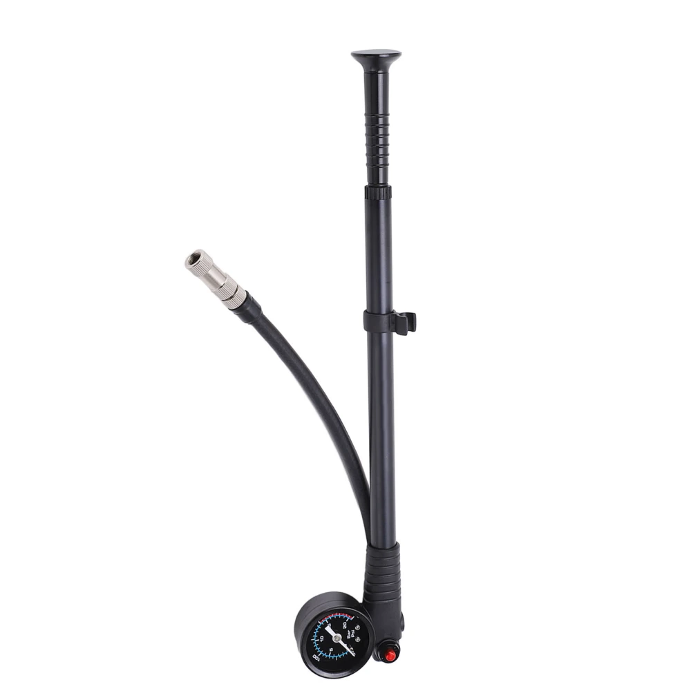 Shock Pump 300PSI Visual Pressure Dial 360° Rotation Inflation Tube Aluminum Alloy Bike Pump for Front Fork