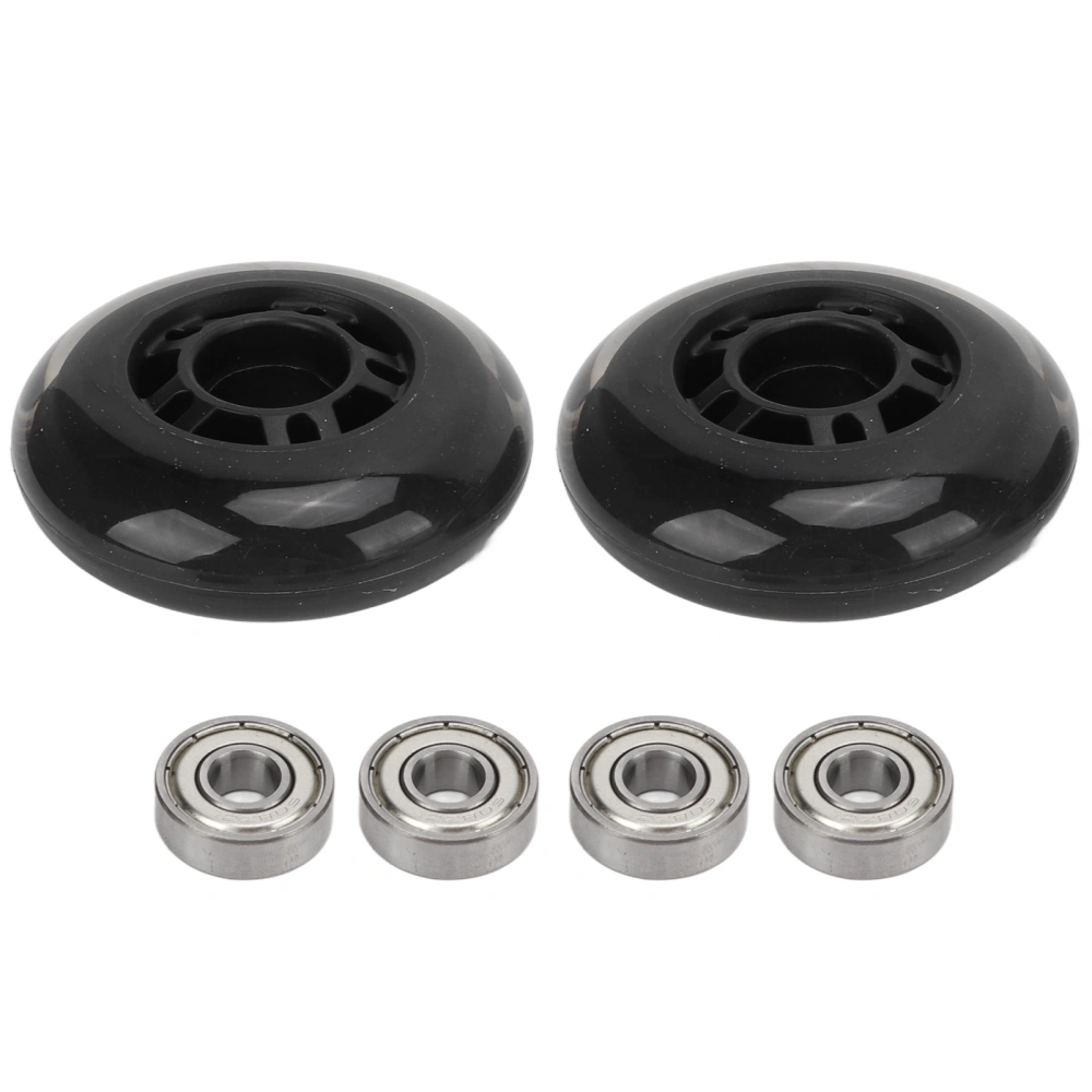 2pcs Skate Wheels Low Noise 608 Bearing Skates Inline Skating Replacement Wheels with Bearings for Indoor Outdoor Skating