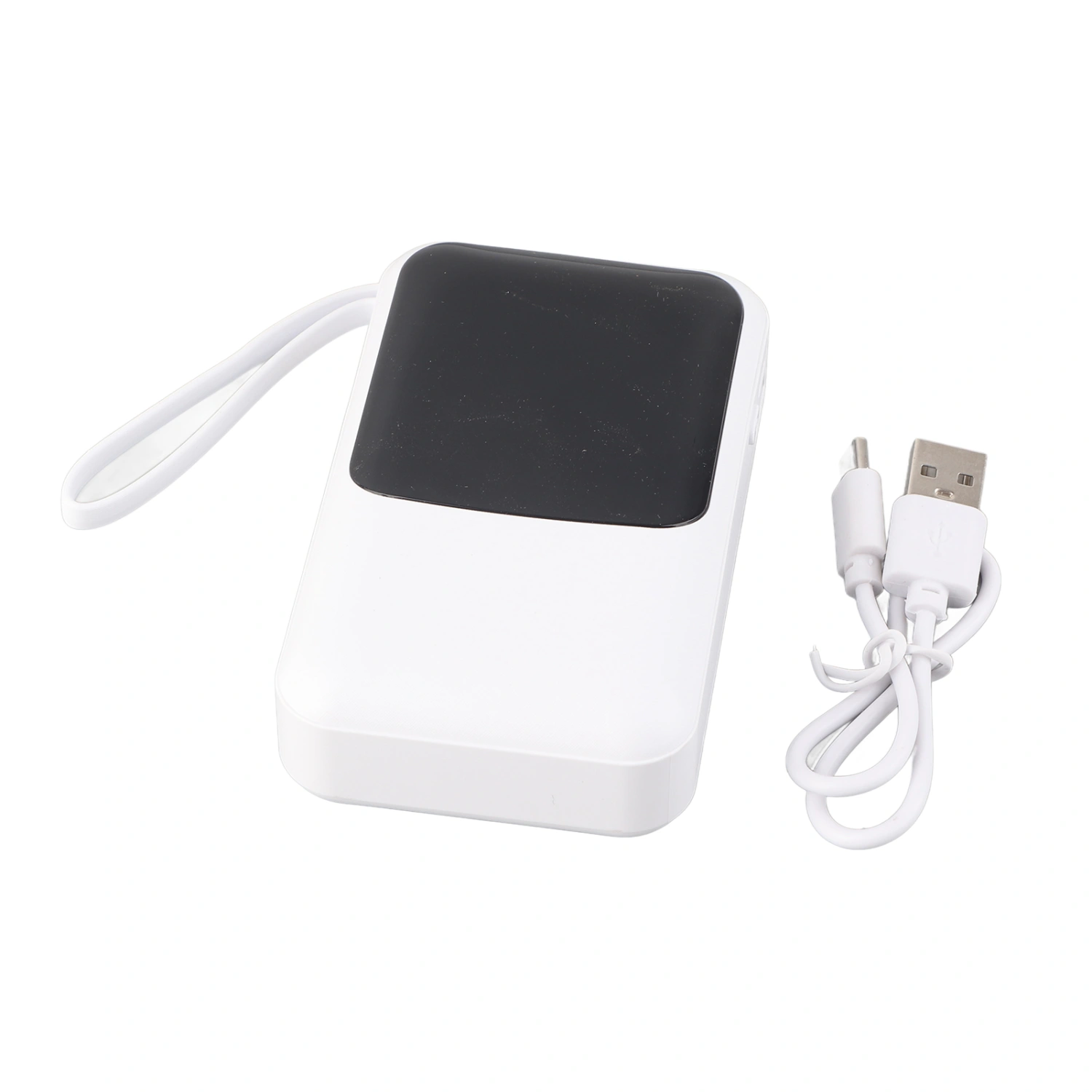 BuyWeek 20000 MAh Power Bank Mini Large Capacity Portable Charger with Built in Cables Universal External Battery Pack for Outdoor Emergency