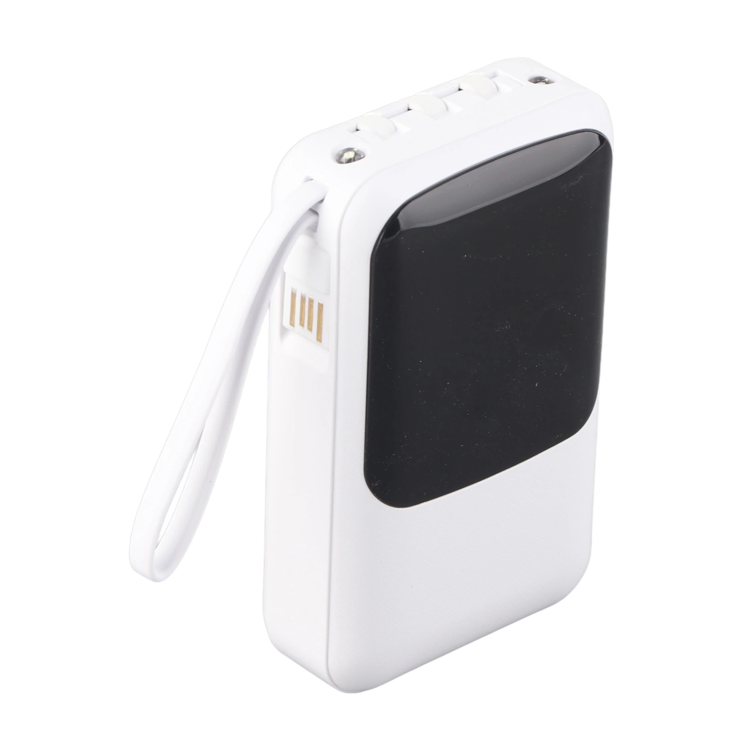 BuyWeek 20000 MAh Power Bank Mini Large Capacity Portable Charger with Built in Cables Universal External Battery Pack for Outdoor Emergency