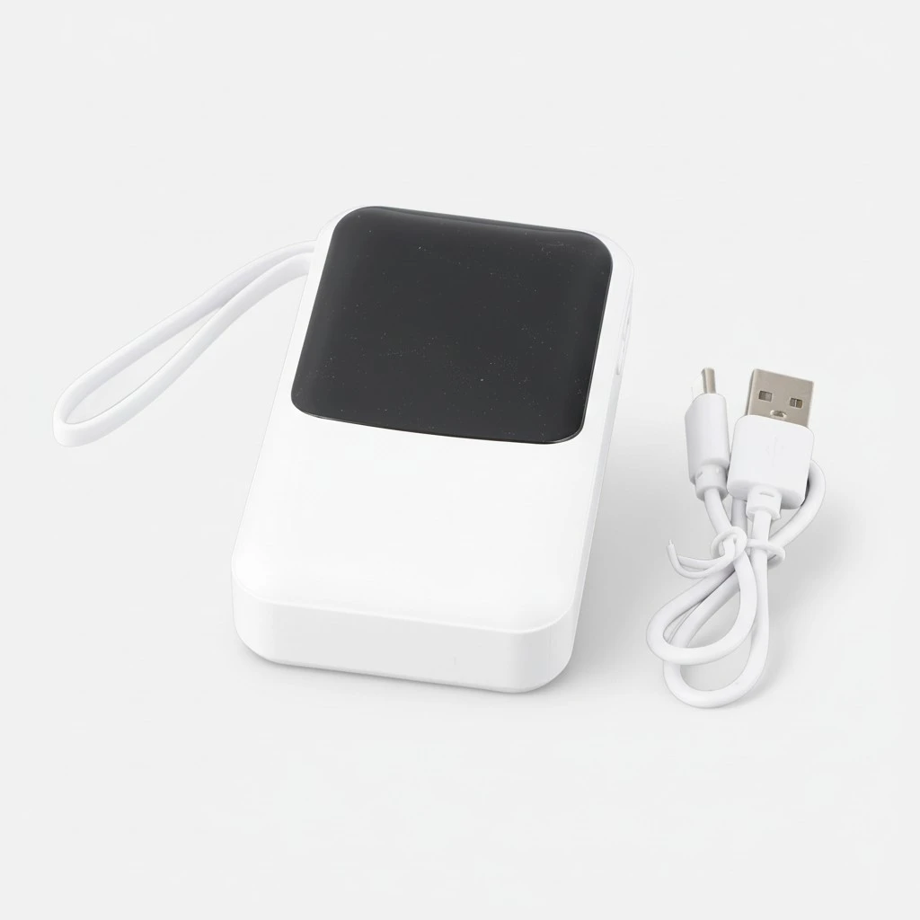 BuyWeek 20000 MAh Power Bank Mini Large Capacity Portable Charger with Built in Cables Universal External Battery Pack for Outdoor Emergency