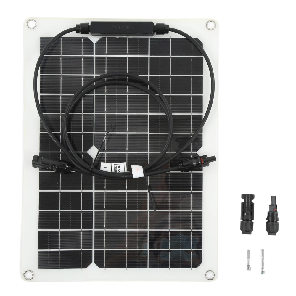 BuyWeek 30W 18V Solar Panels Monocrystalline Silicon Efficient Charging Impact Resistance Solar Panel Chargerfor Outdoors Yacht