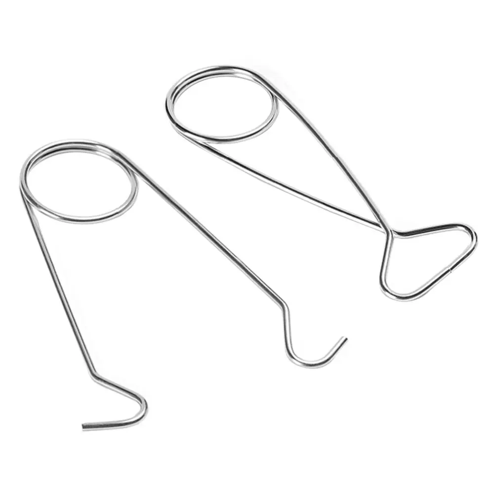 2 Pcs Mouth Spreader Stainless Steel Fish Mouth Jaw Spreaders Hanging Hook for Outdoor Camping Hiking