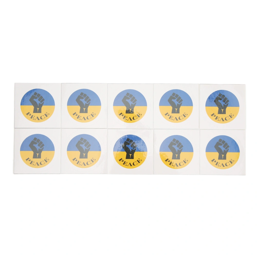 BuyWeek 10PCS Ukraine Flag Sticker Self Adhesive Waterproof Eco Friendly PVC Ukrainian Car Flag Ukraine Map Stickers for AutoFist