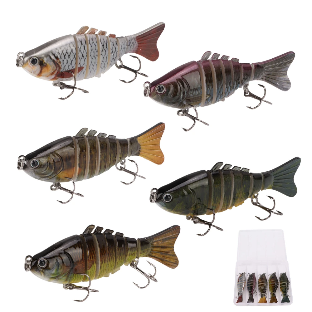 Swimbait Lure Multi Jointed Lifelike Fishing Lures Set Hard Bait Tackle Kits 10cm 15.5g