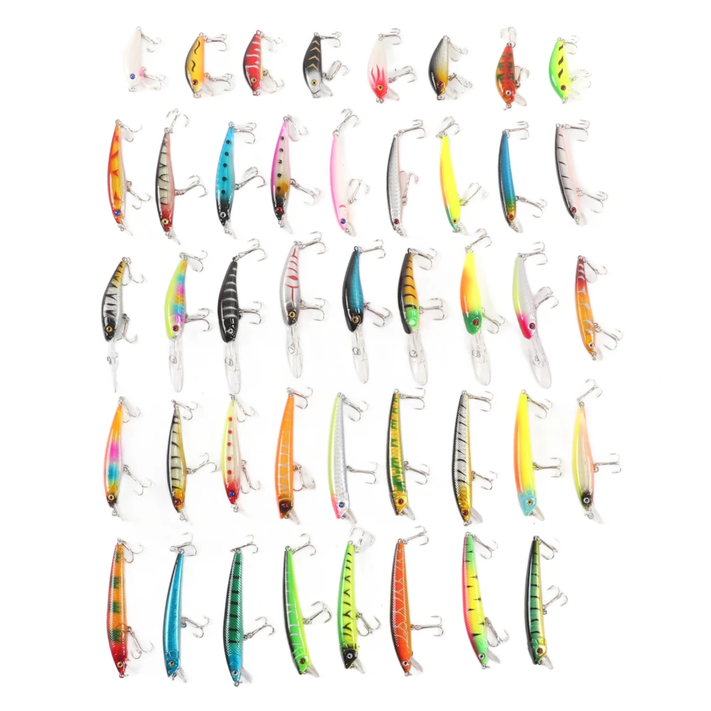 43Pcs Fishing Lure Kit Minnow Artificial Bait Universal Simulation Lure for Freshwater Saltwater