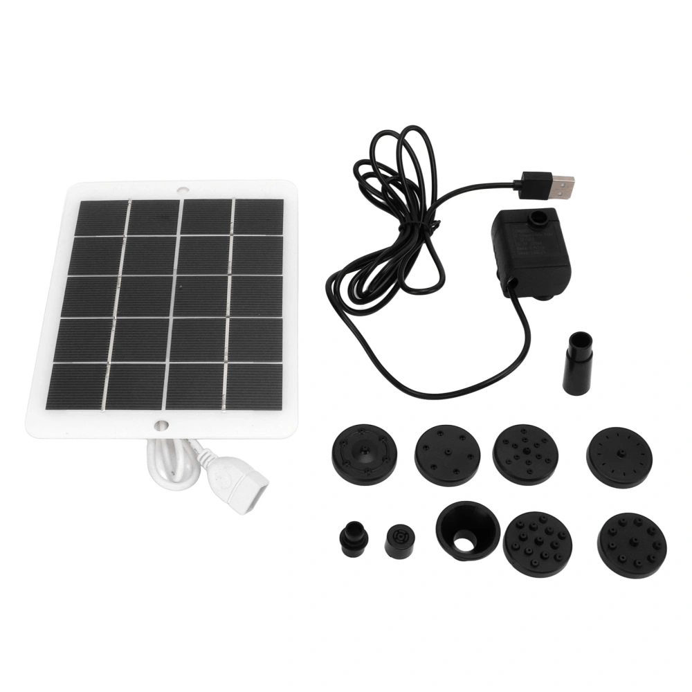 3W 5V Solar Water Fountain Pump 120L/H Landscape Garden Solar Water Pump for Outdoor Pond