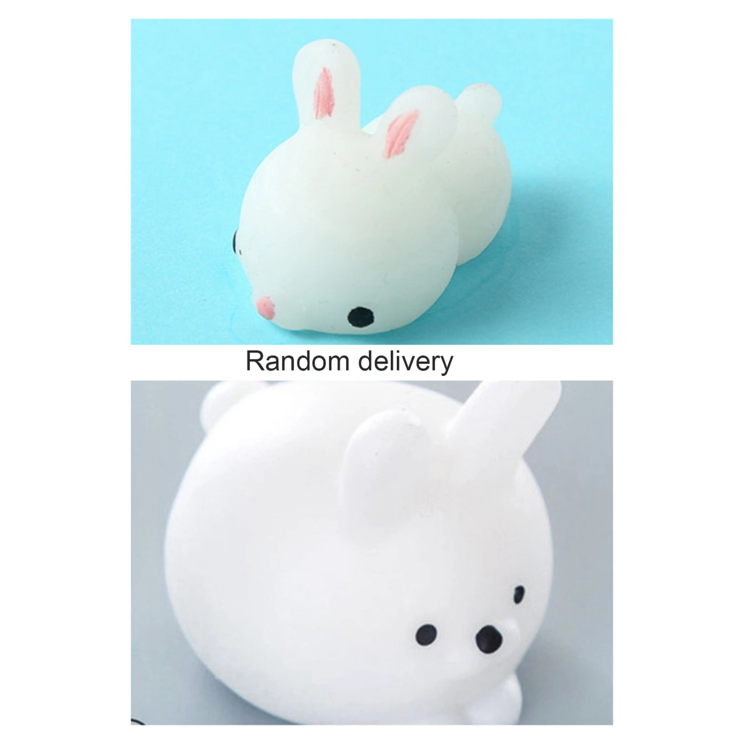 Squeeze Stress Relief Toy Animal Squishy Toy Soft PVC Decompression Toy Party Favor for Office HouseholdRabbit