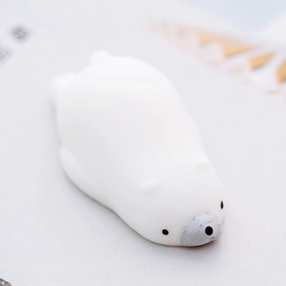 Squeeze Stress Relief Toy Animal Squishy Toy Soft PVC Decompression Toy Party Favor for Office HouseholdPolar Bear