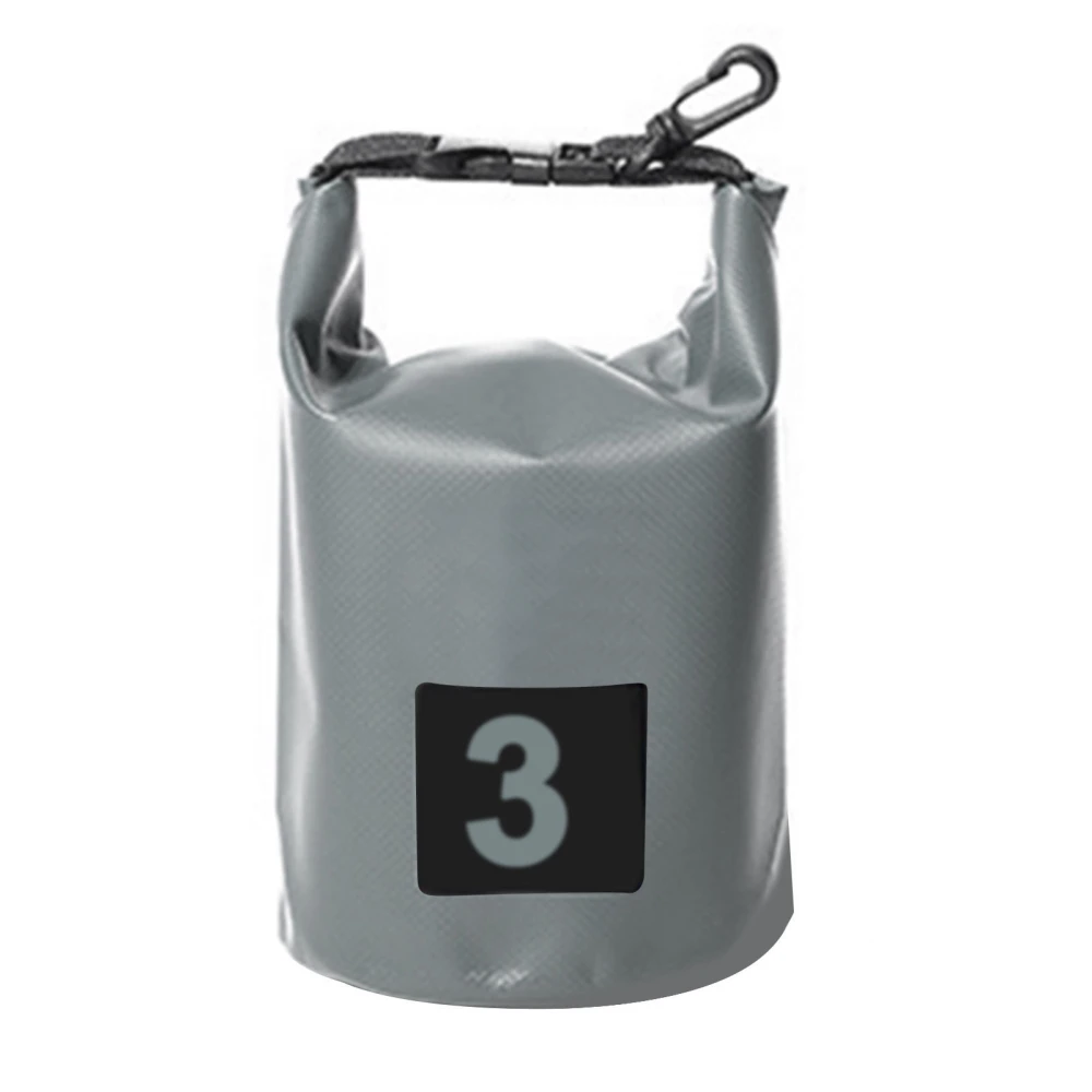 BuyWeek Waterproof Bucket Bag Water Repellent Dry Bag Modern for Outdoor Rafting Camping3L Gray