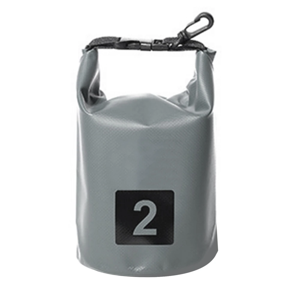 BuyWeek Waterproof Bucket Bag Water Repellent Dry Bag Modern for Outdoor Rafting Camping2L Gray