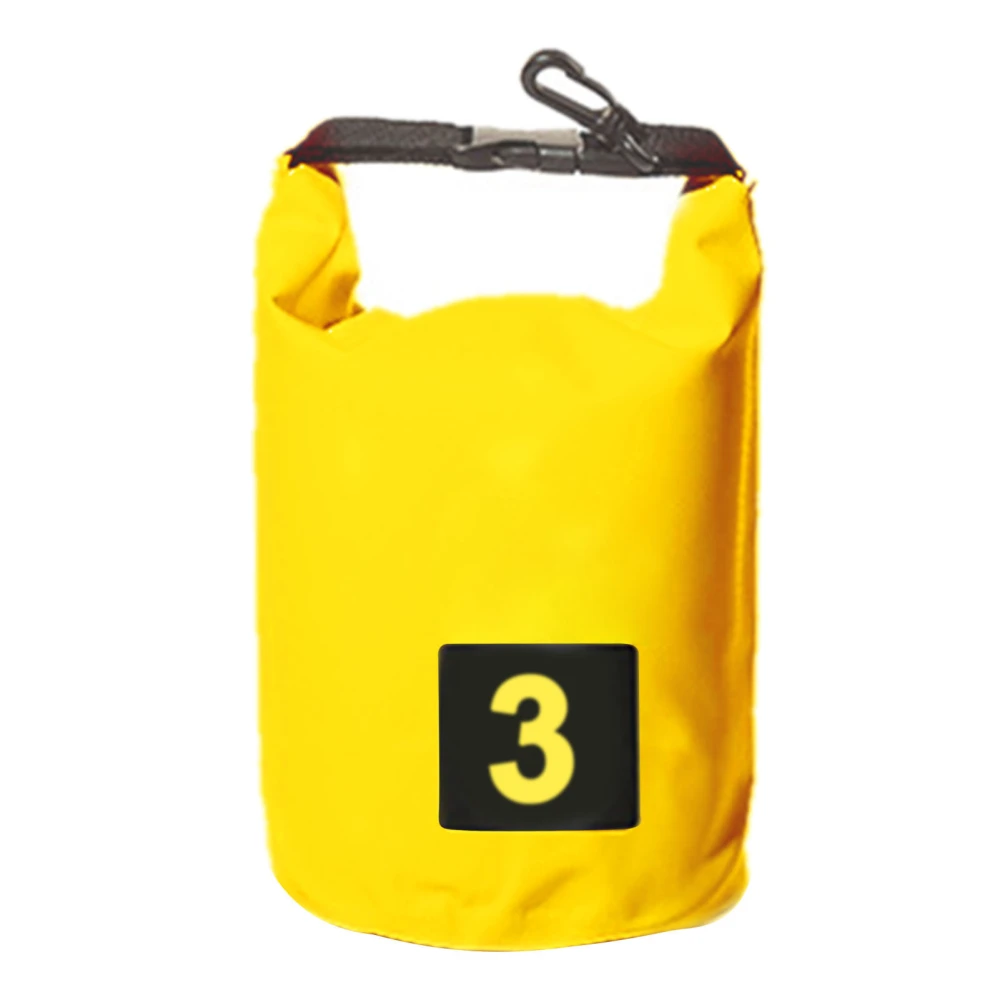 BuyWeek Waterproof Bucket Bag Water Repellent Dry Bag Modern for Outdoor Rafting Camping3L Yellow