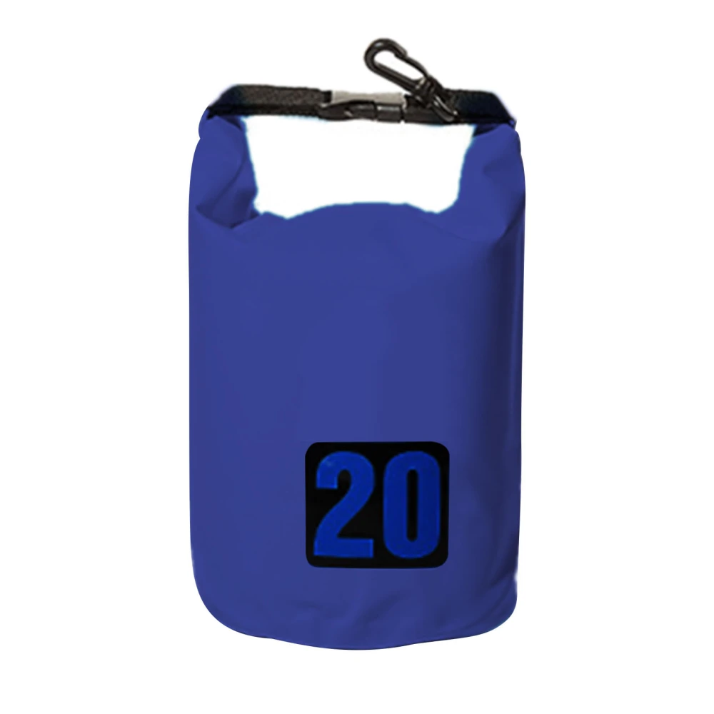 Waterproof Bucket Bag Water Repellent Dry Bag Modern for Outdoor Rafting Camping20L Dark Blue