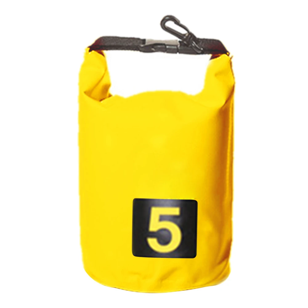 BuyWeek Waterproof Bucket Bag Water Repellent Dry Bag Modern for Outdoor Rafting Camping5L Yellow