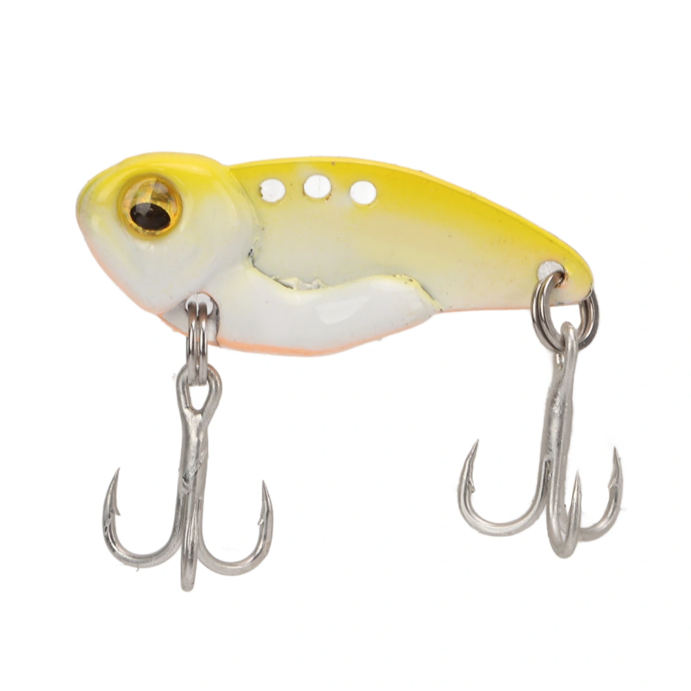 5g Realistic VIB Fishing Lure Artificial 3D Eyes Bait Fishing Gear Accessories for Bass FreshwaterYellow Back Luminous