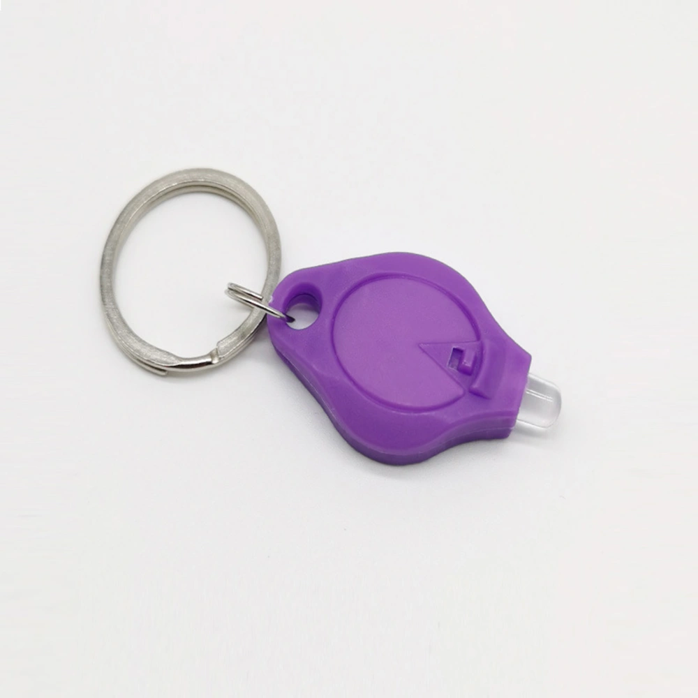 BuyWeek Keychain Flashlight Ultra Mini Key Ring Light Rhombus Shape for UV Curing Purple LightPurple