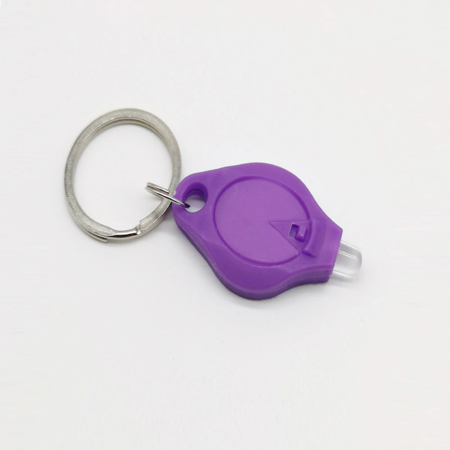Keychain Flashlight Ultra Mini Key Ring Light Rhombus Shape for UV Curing Purple LightPurple