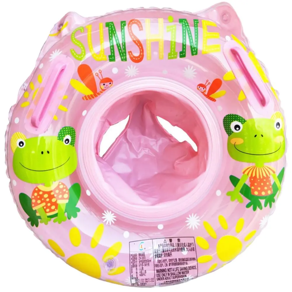 Baby Swimming Float 50cm Deepen Inflatable Swimming Ring with Float Seat Thick Swimming Ring with Handles for Kids Children