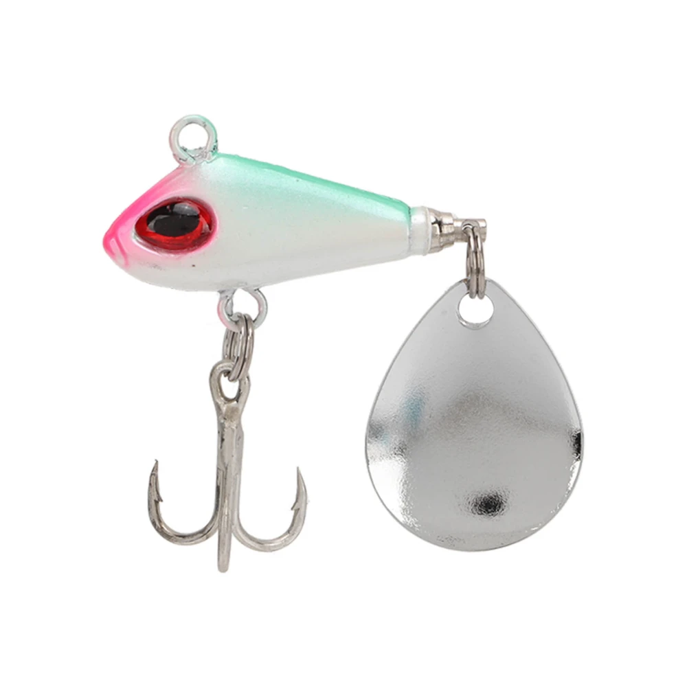 BuyWeek 5g Fishing VIB Metal Mini Lures Artificial Hard Fake Bait VIB Spoon Long Throw Fishing TackleFull Body Luminous