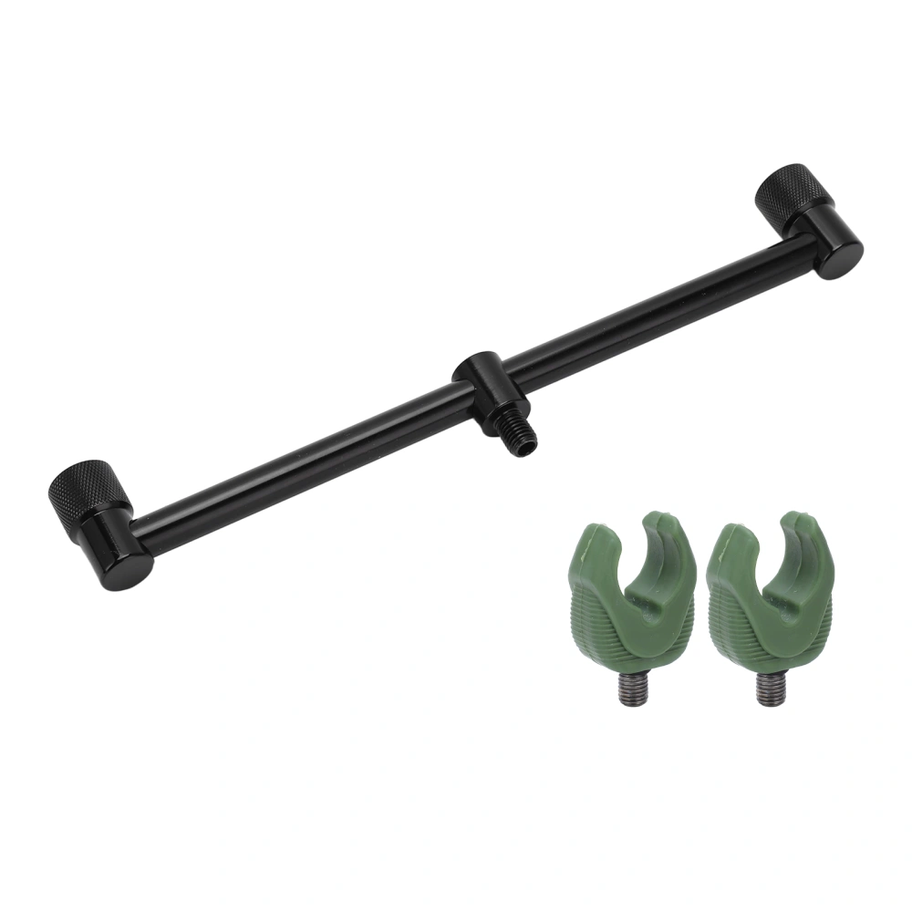 Fishing Rod Pod Stand Holder Aluminium Alloy Fishing Pole Pod Stand Crossbar Bracket Tackle(2 Heads 25cm Bracket 2 Head )