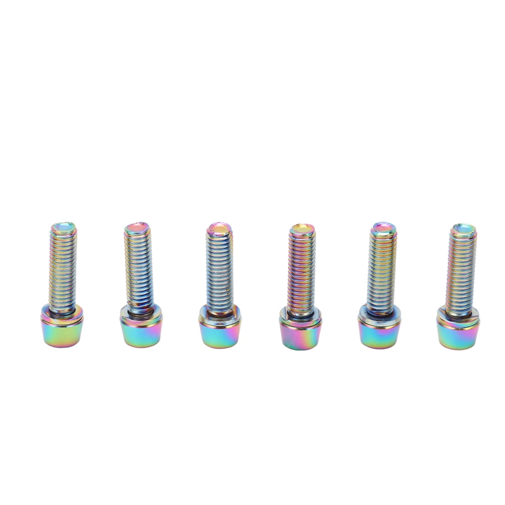 BuyWeek Steel Water Bottle Cage Bolts M5x23mm Colorful Water Bottle Cage Bolts for Fixing Handlebar Ends