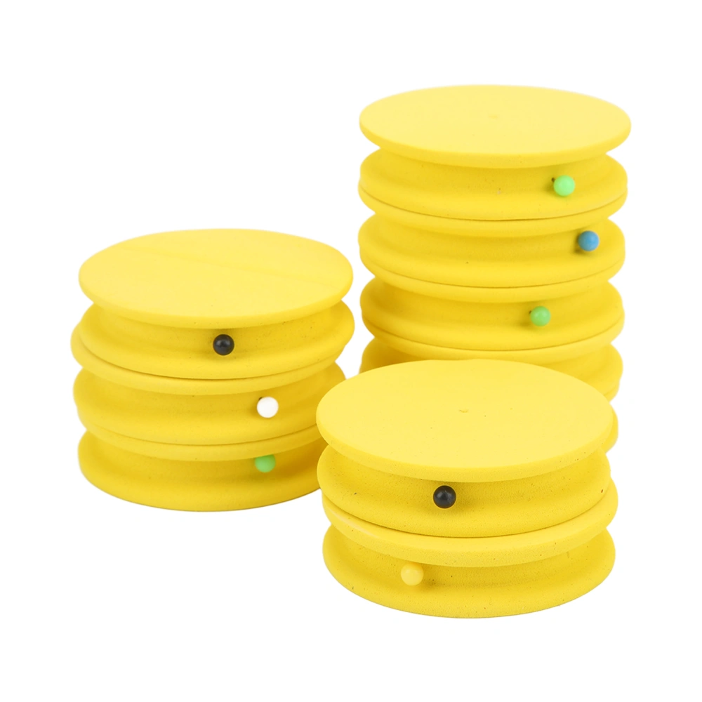 10pcs Fishing Foam Spools Multipurpose EVA Foam Fishing Winding Board for Outdoor FishingYellow