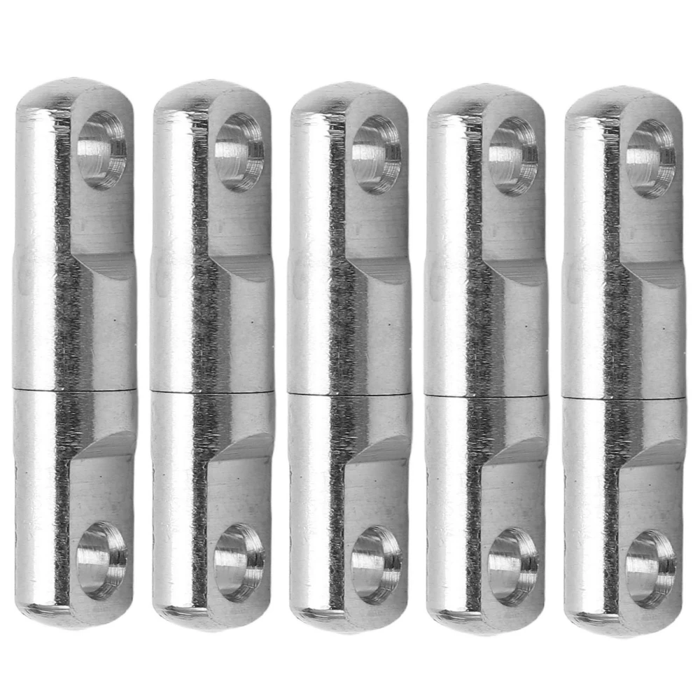 BuyWeek 5pcs/set Stainless Steel Column Type 360° Rotary Bearing Swivels Fishing Swivels Hook Connector4#