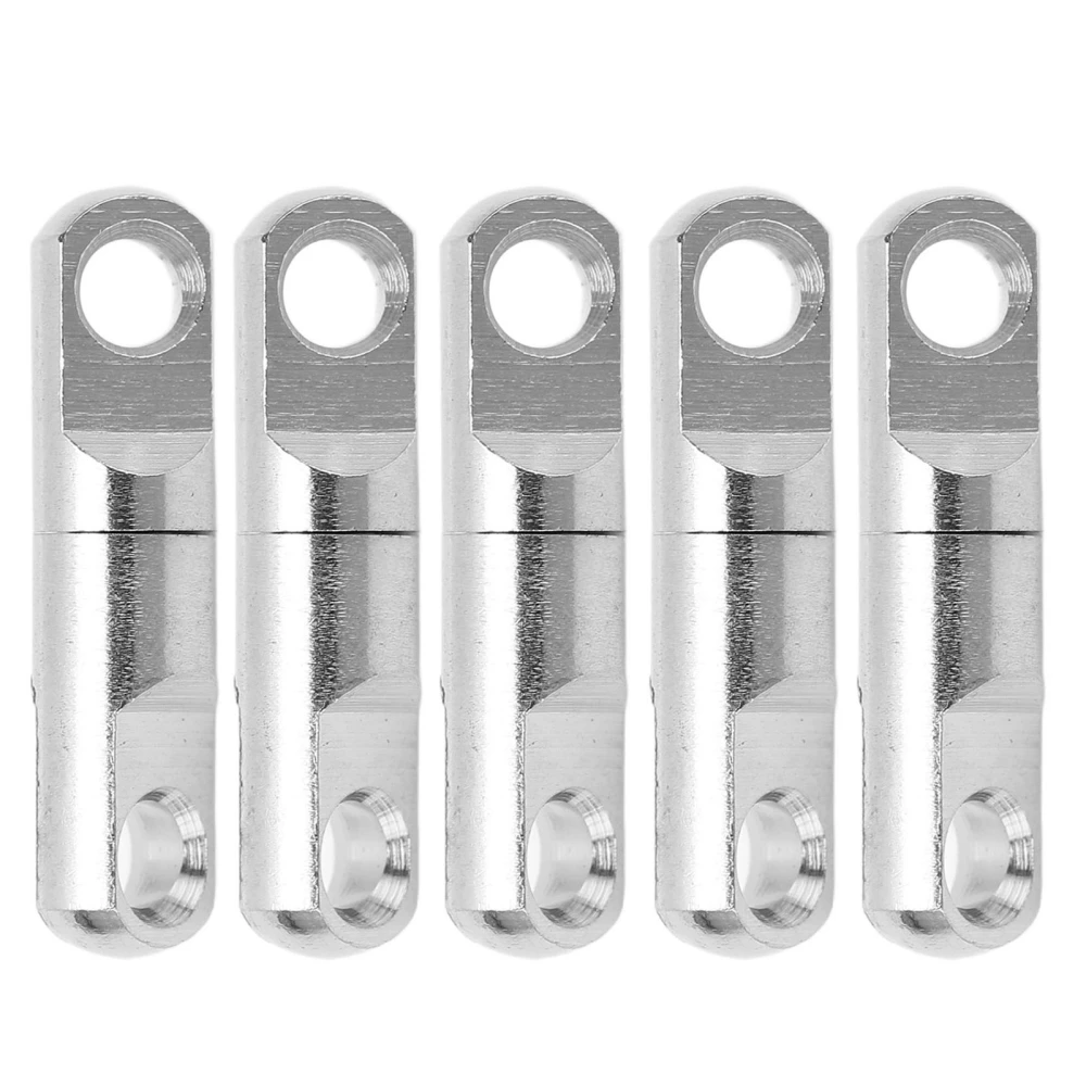 5pcs/set Stainless Steel Column Type 360° Rotary Bearing Swivels Fishing Swivels Hook Connector5#