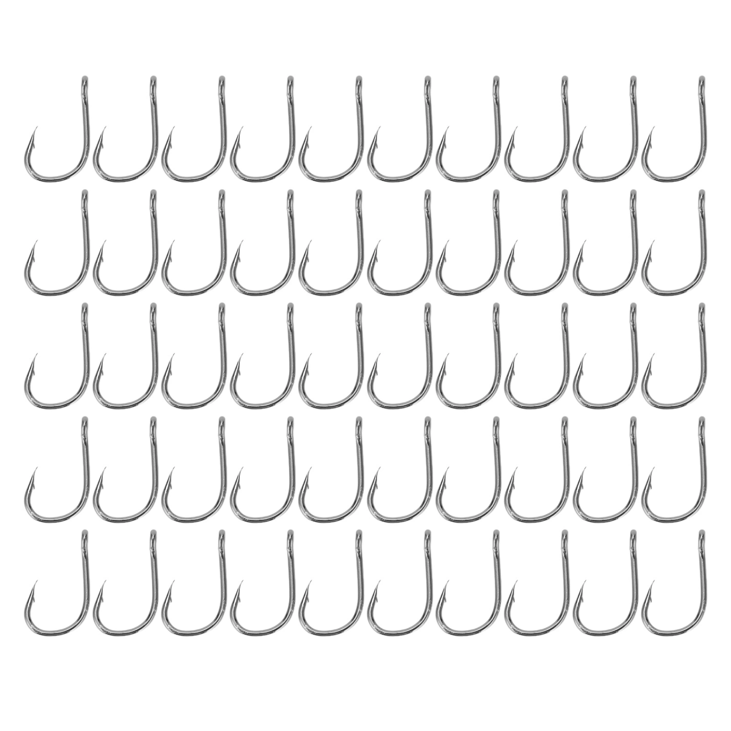 50Pcs Fishing Hook for Iseama High Carbon Steel Fish Hook Barbed Type for Outdoor ActivityType 6#