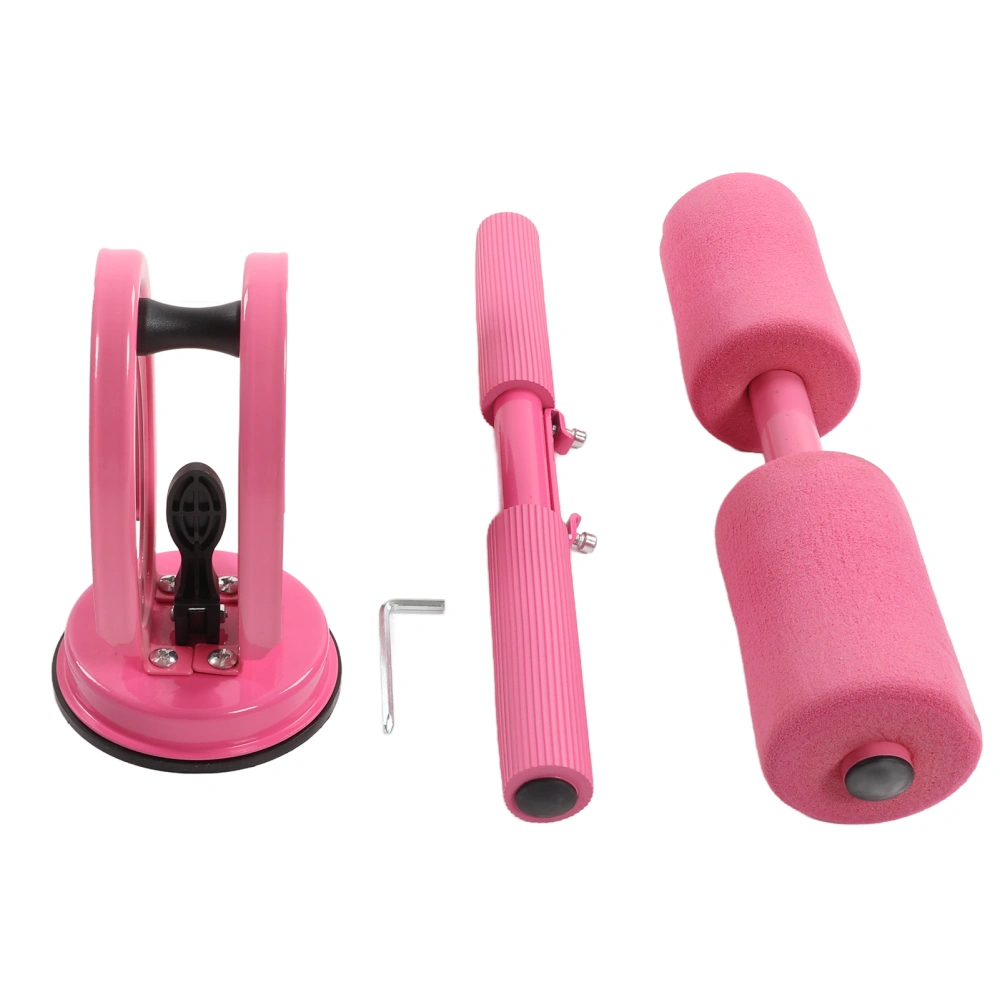 BuyWeek Adjustable Sit Up Aid Strong Suction Capacity Sit Up Exercise Equipment for HouseholdPink